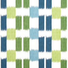 F920839 Kasuri Blue and Green Eden Fabric by Thibaut