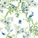 Yukio Blue and Green Eden Fabric by Thibaut