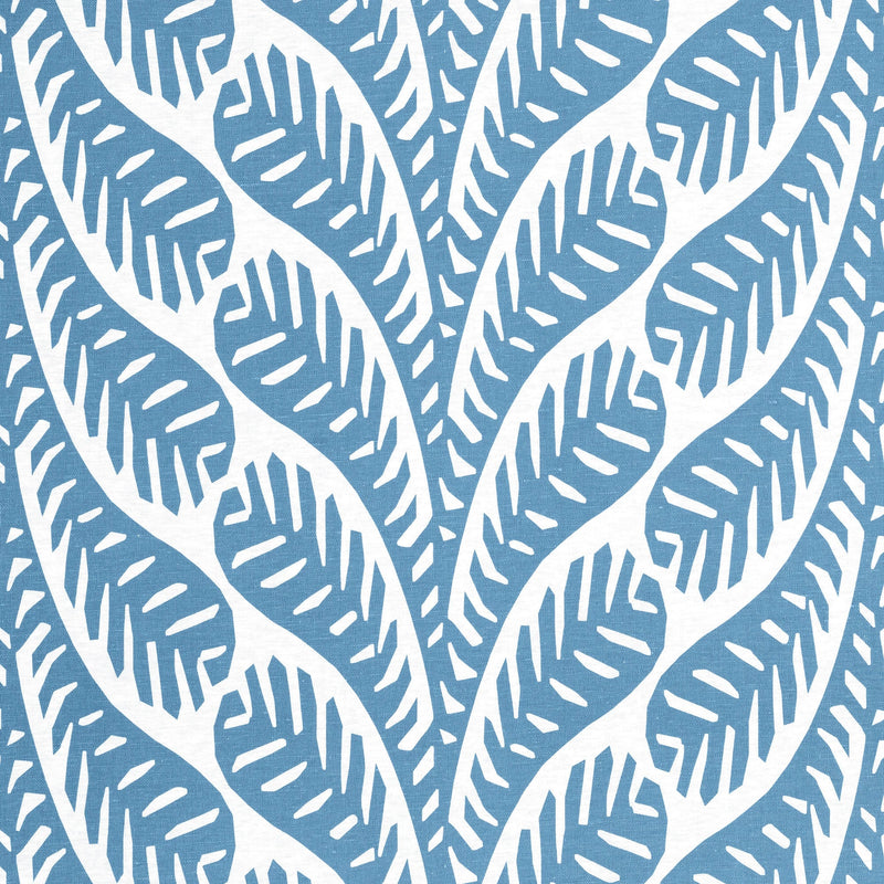 F920848 Ginger Blue Eden Fabric by Thibaut