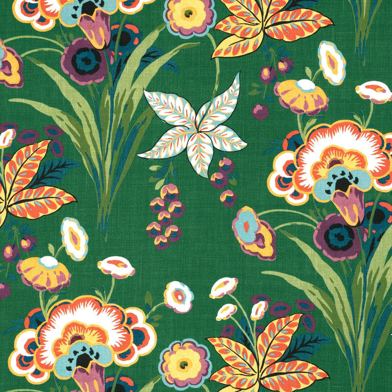 F920849 Pasadena Emerald Eden Fabric by Thibaut