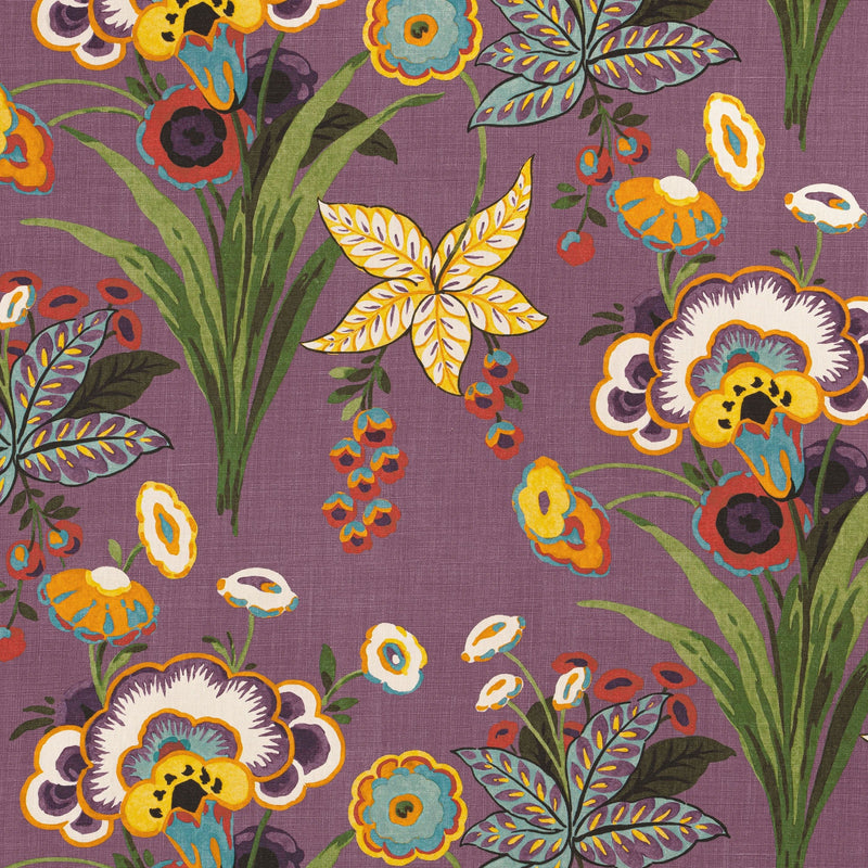 F920850 Pasadena Plum Eden Fabric by Thibaut