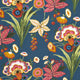 Pasadena Navy Eden Fabric by Thibaut