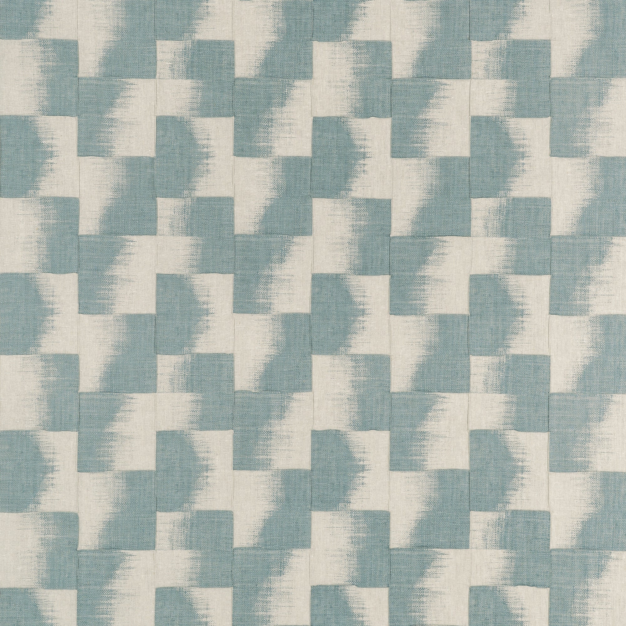F924429 Raffia Squares Mineral Yutori Fabric by Thibaut