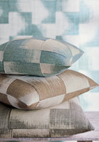 F924430 Raffia Squares Graphite Yutori Fabric by Thibaut
