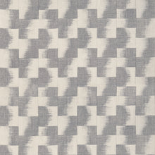 F924430 Raffia Squares Graphite Yutori Fabric by Thibaut