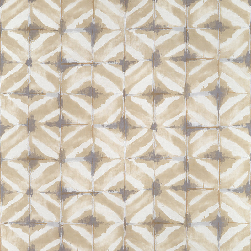 F924444 Water Blocks Beige Yutori Fabric by Thibaut