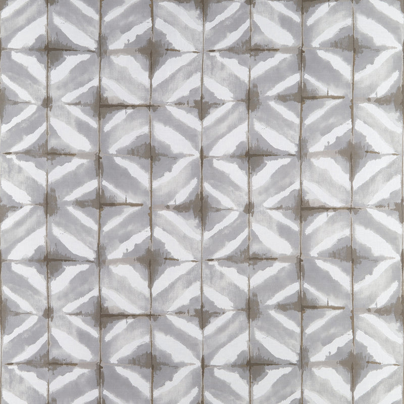 F924445 Water Blocks Grey Yutori Fabric by Thibaut