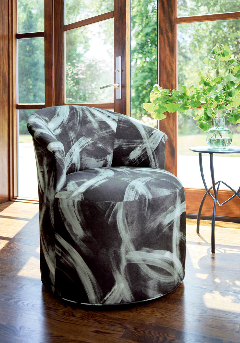 F924449 Magnus Charcoal Yutori Fabric by Thibaut