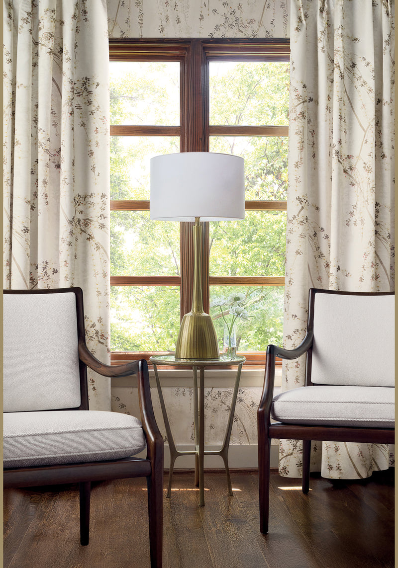 F924454 Weeping Blossom White Yutori Fabric by Thibaut