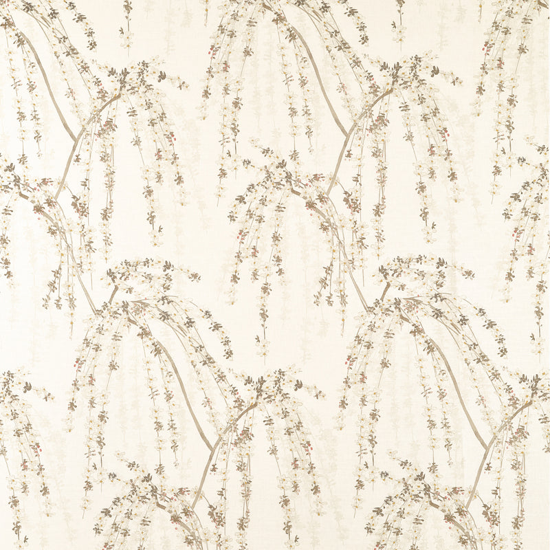 F924454 Weeping Blossom White Yutori Fabric by Thibaut