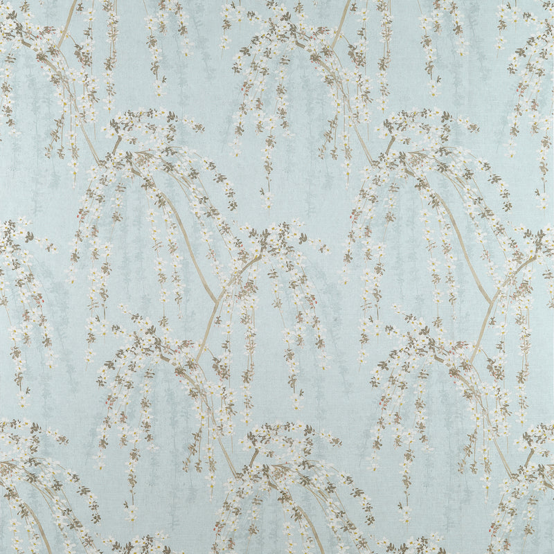 F924456 Weeping Blossom Blue Yutori Fabric by Thibaut