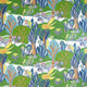 Albero Green and Blue Wanderlust Fabric by Thibaut