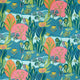 Albero Tangerine and Turquoise Wanderlust Fabric by Thibaut