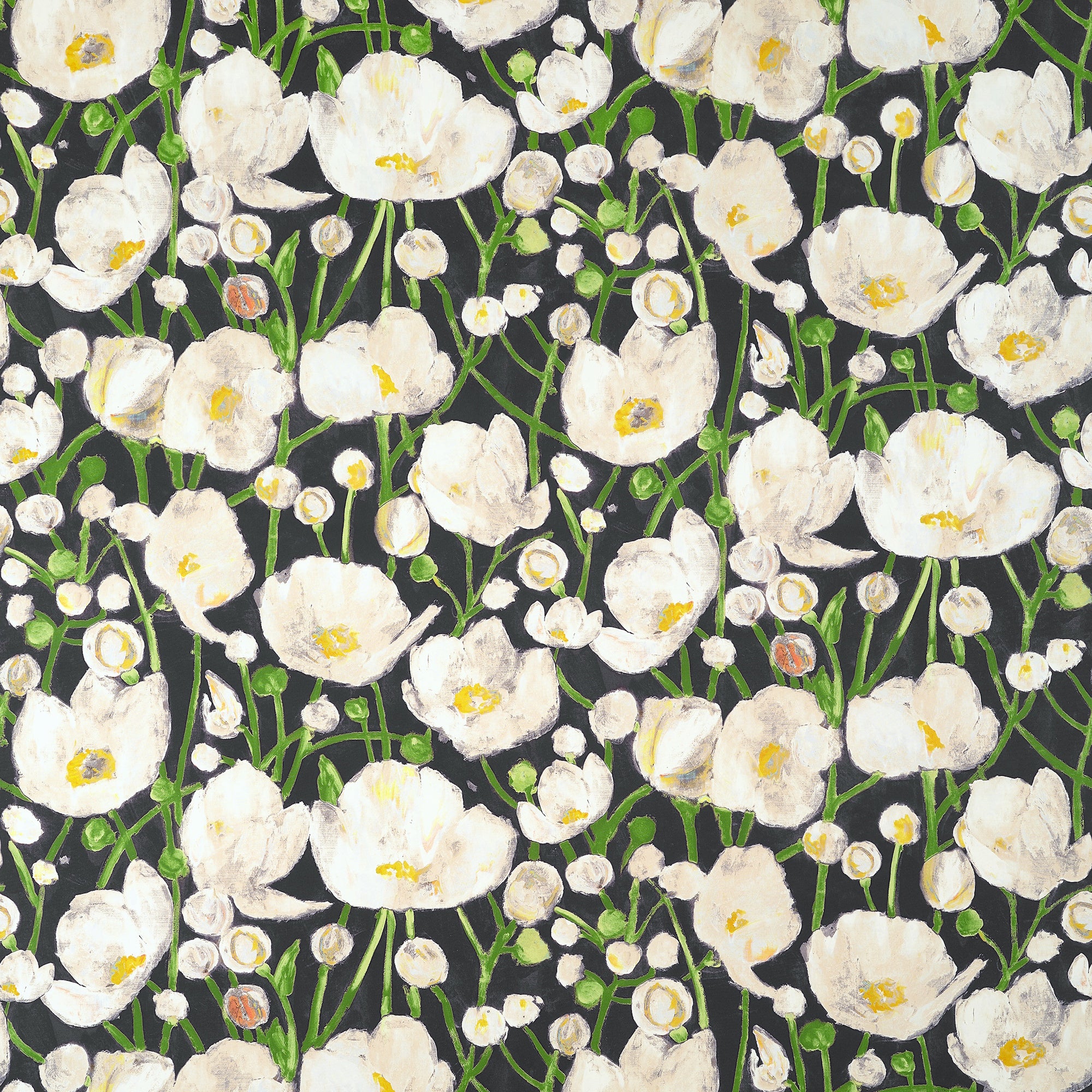 F945014 Tivoli Black Wanderlust Fabric by Thibaut