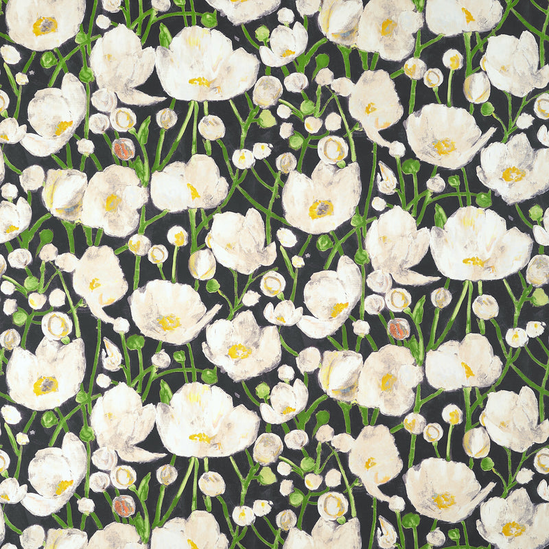 F945014 Tivoli Black Wanderlust Fabric by Thibaut