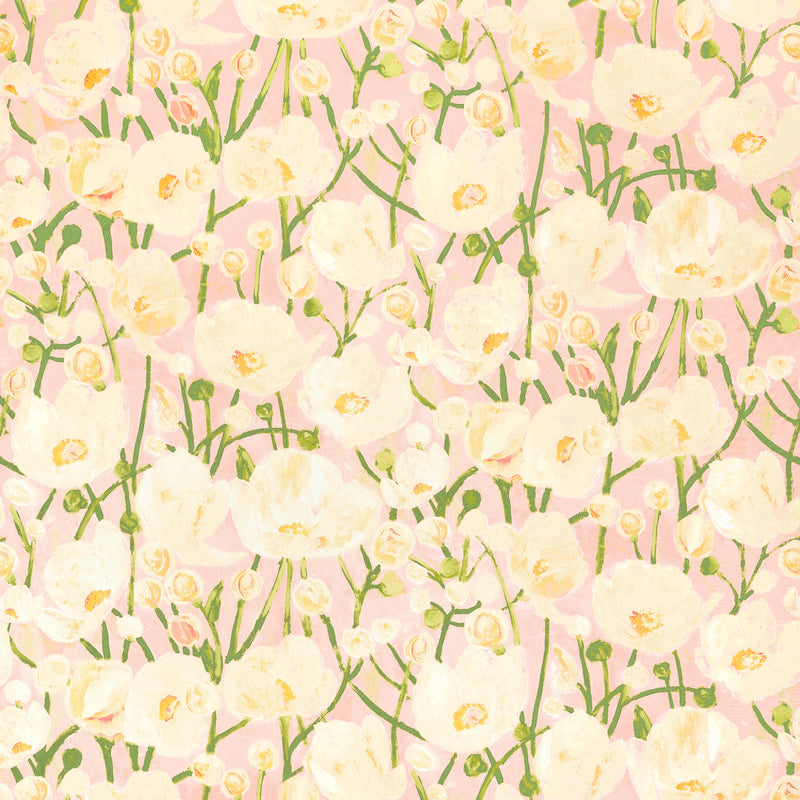 F945015 Tivoli Seashell Pink Wanderlust Fabric by Thibaut