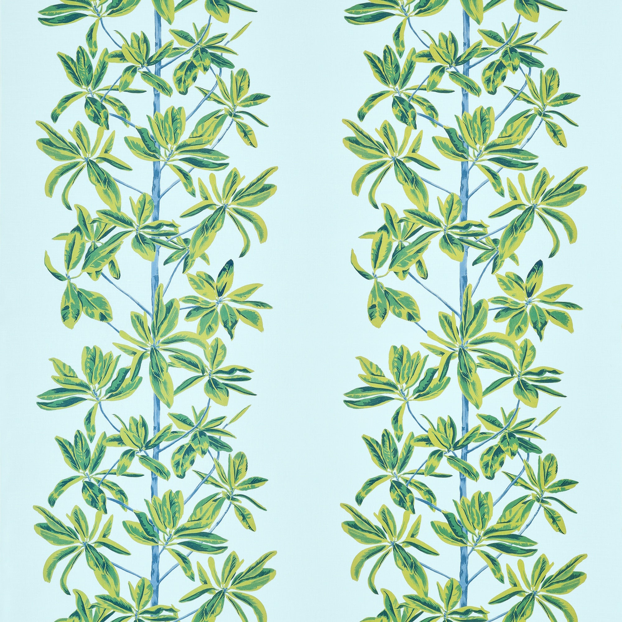 F945033 Mangrove Tree Turquoise Wanderlust Fabric by Thibaut