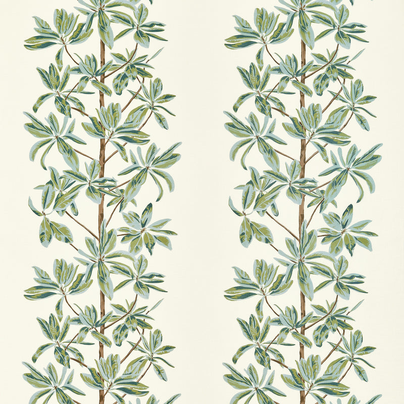 F945034 Mangrove Tree Sage Wanderlust Fabric by Thibaut