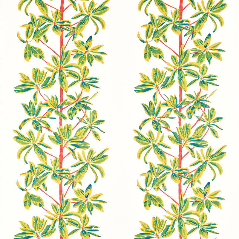 F945036 Mangrove Tree Coral Wanderlust Fabric by Thibaut
