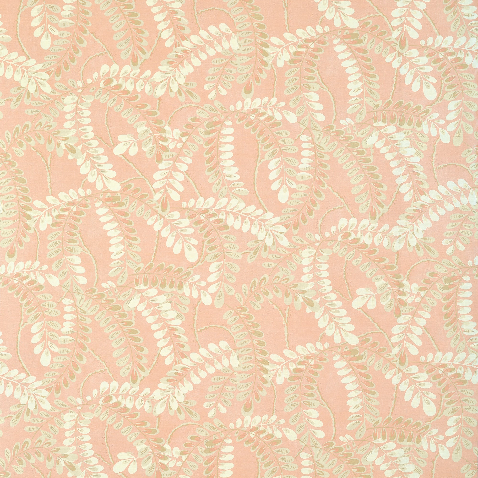 F945041 Augusta Apricot Wanderlust Fabric by Thibaut
