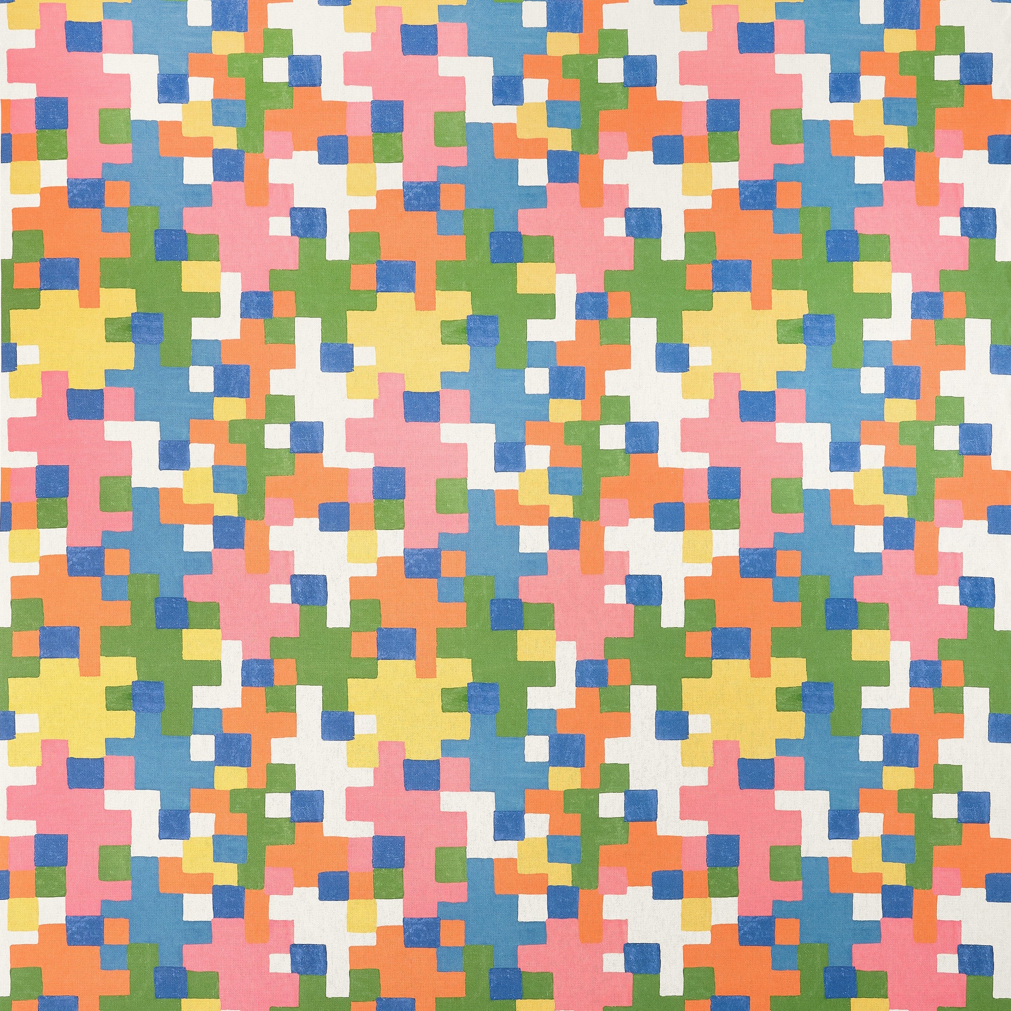 F945042 Pixel Brights Wanderlust Fabric by Thibaut