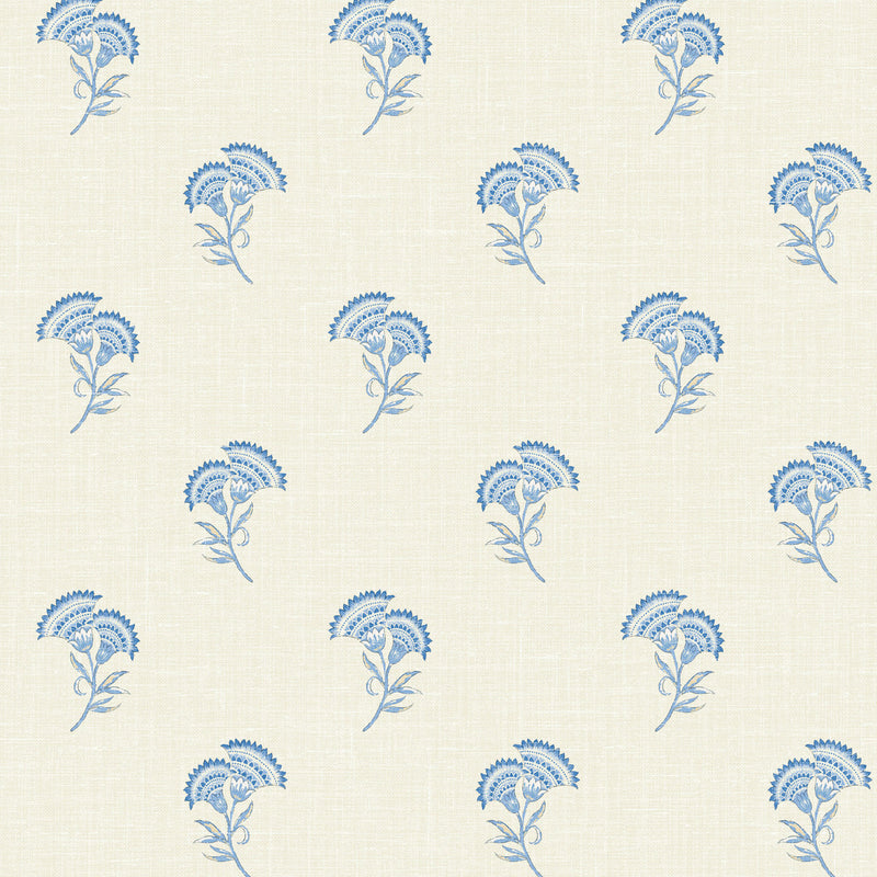 FC60802 Lotus French Country Bluebell Wallpaper By Galerie