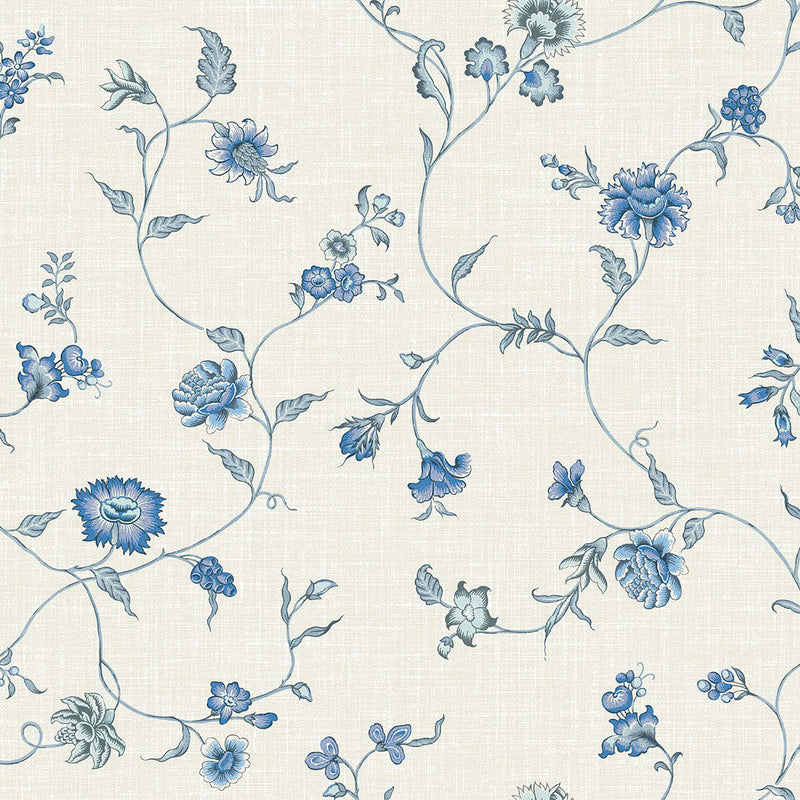 FC61002 Florale French Country Nova Blue Wallpaper By Galerie