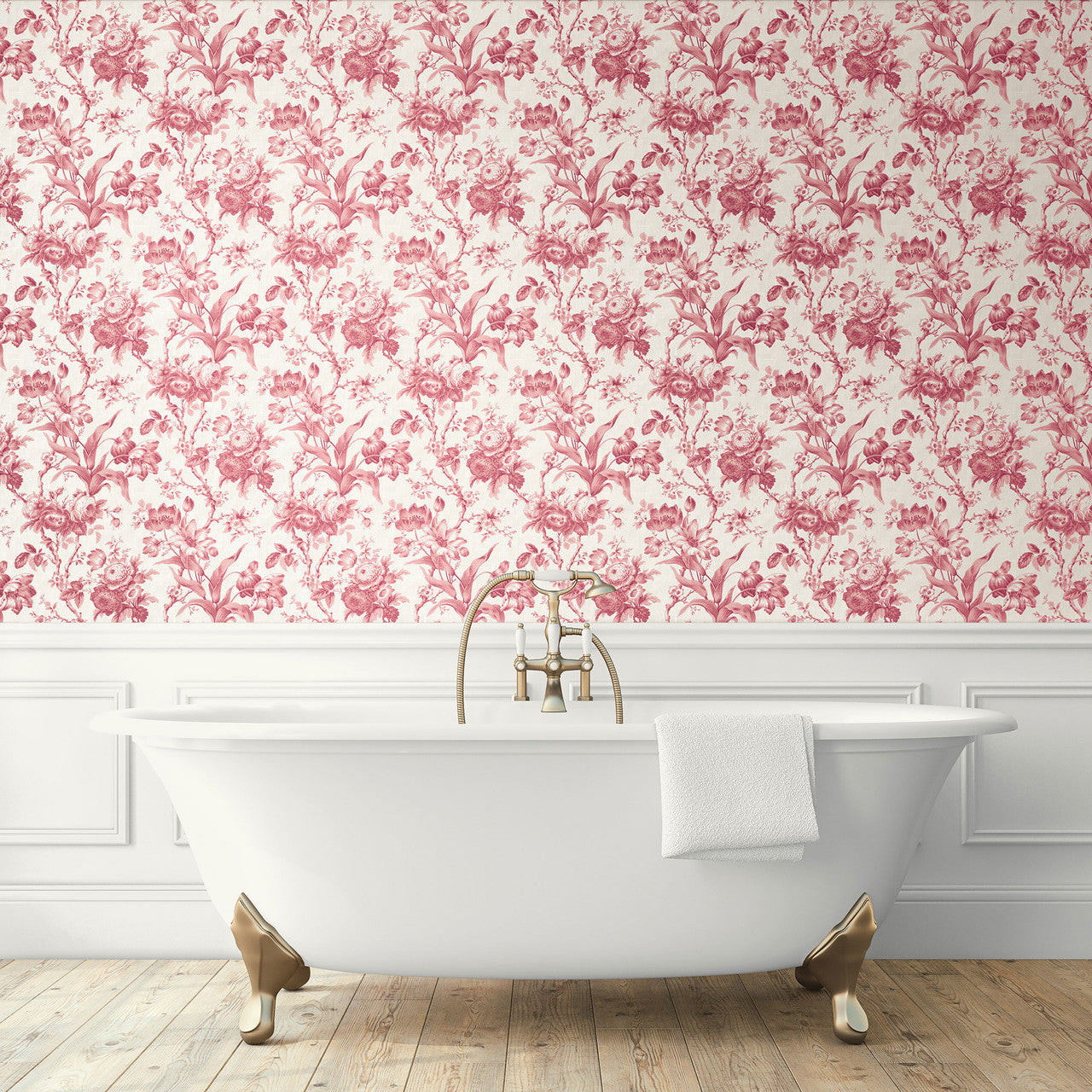 FC61201 En Rose French Country Heartbeat Wallpaper By Galerie