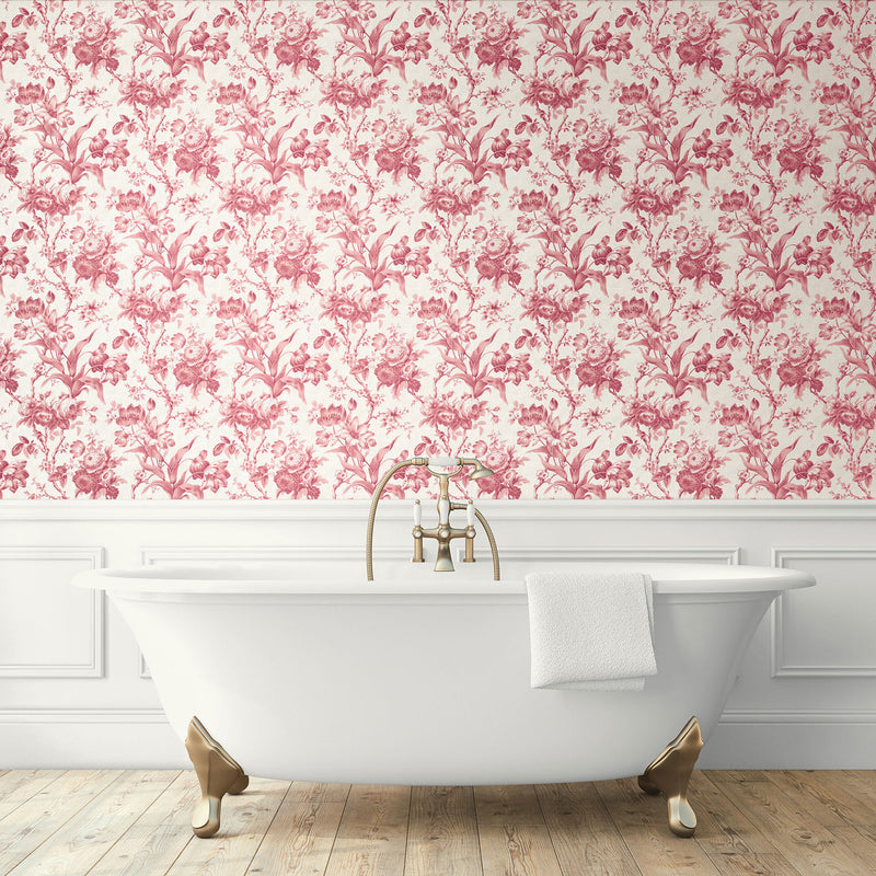 FC61201 En Rose French Country Heartbeat Wallpaper By Galerie