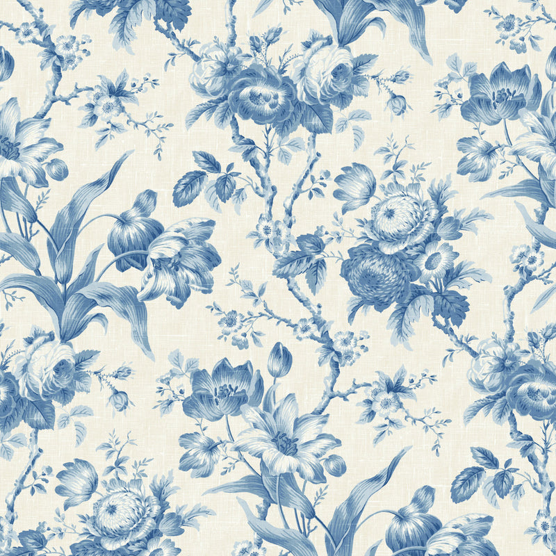 FC61202 En Rose French Country Blue Dragon Wallpaper By Galerie