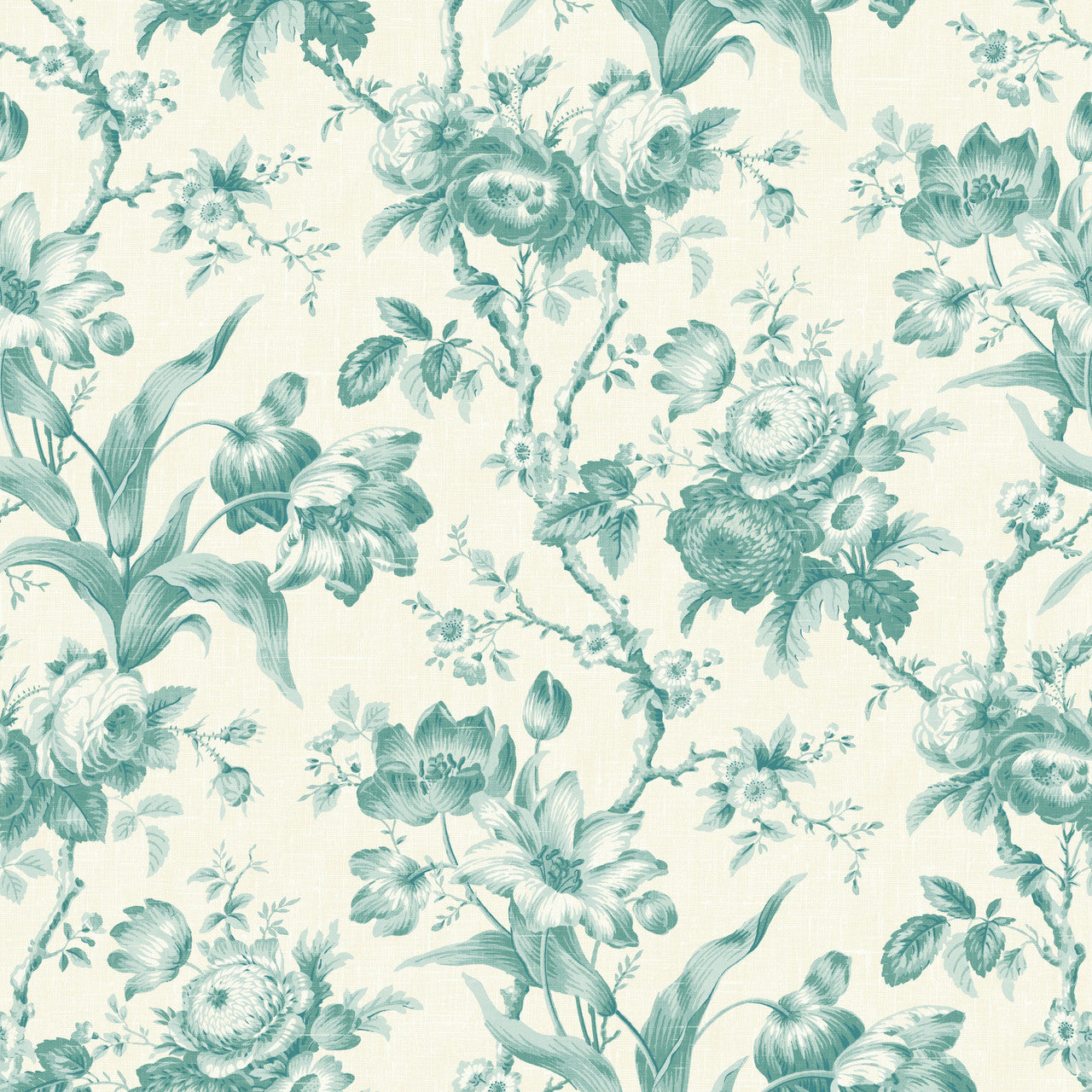FC61214 En Rose French Country Azure Water Wallpaper By Galerie