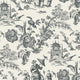 Chinois French Country Graphite Wallpaper By Galerie