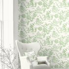 FC61804 Chinois French Country Kiwi Wallpaper By Galerie