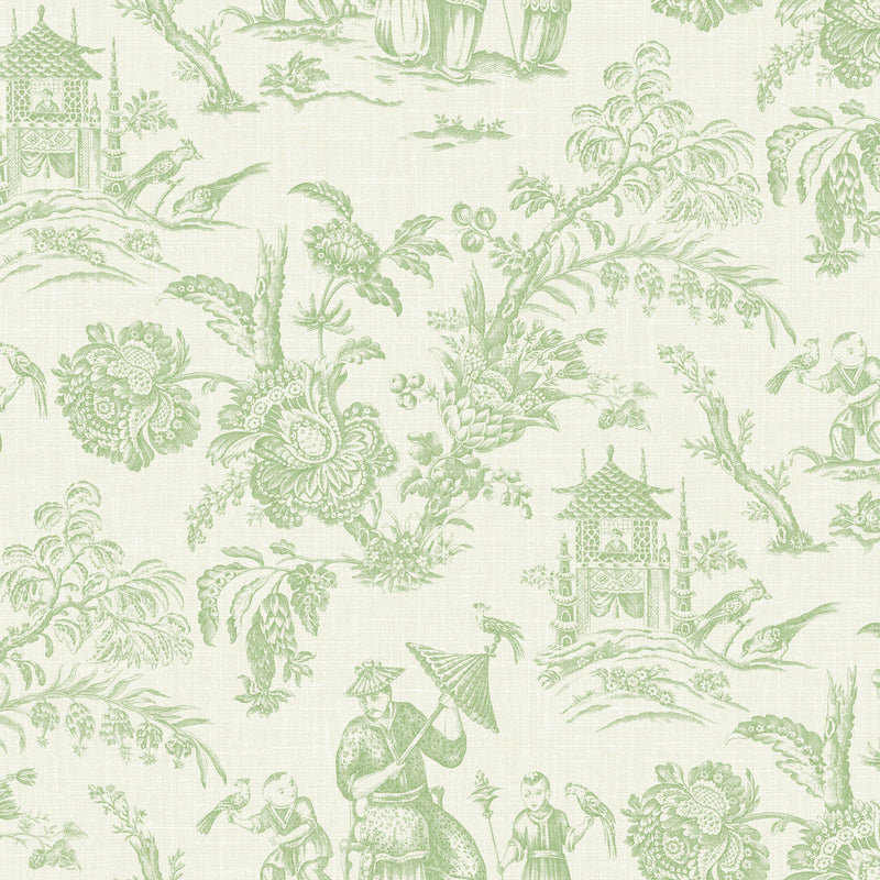 FC61804 Chinois French Country Kiwi Wallpaper By Galerie