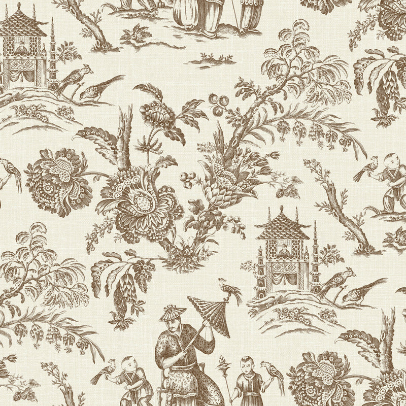 FC61806 Chinois French Country Espresso Wallpaper By Galerie