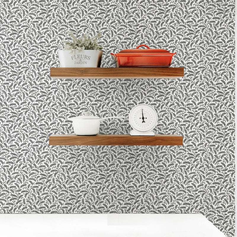 FC62200 Cossette French Country French Black Wallpaper By Galerie