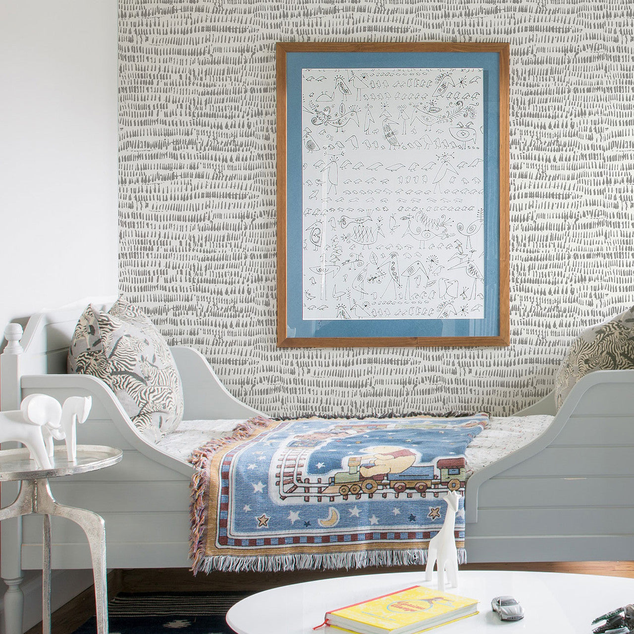 FD24355 Rhunes Happy Grey Wallpaper by A Street Prints