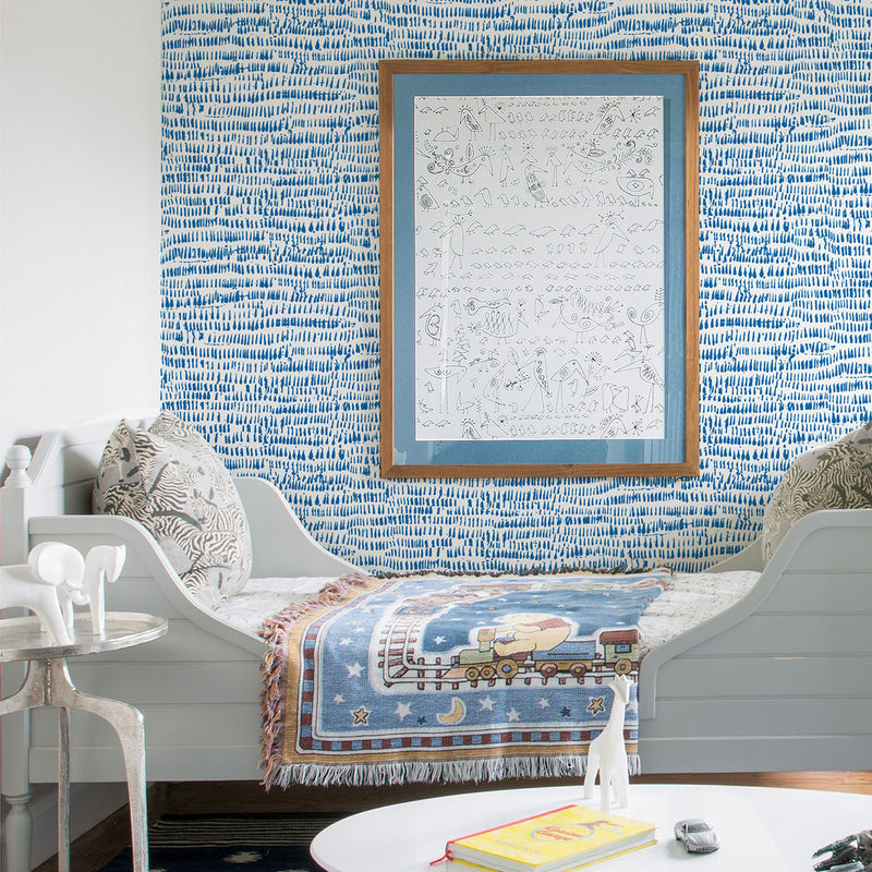 FD24357 Rhunes Happy Blue Wallpaper by A Street Prints