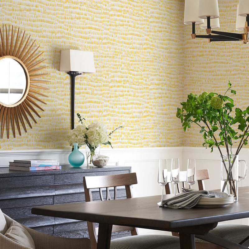 FD24360 Rhunes Happy Ochre Wallpaper by A Street Prints