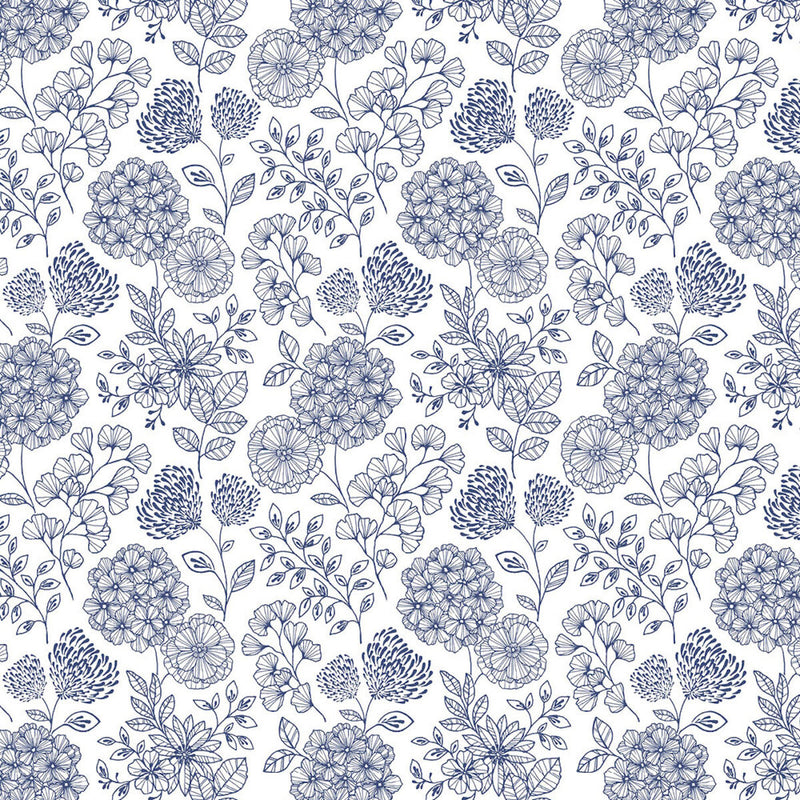 FD26205 Ada Scott Living II by Drew & Jonathan Blue Wallpaper by A Street Prints