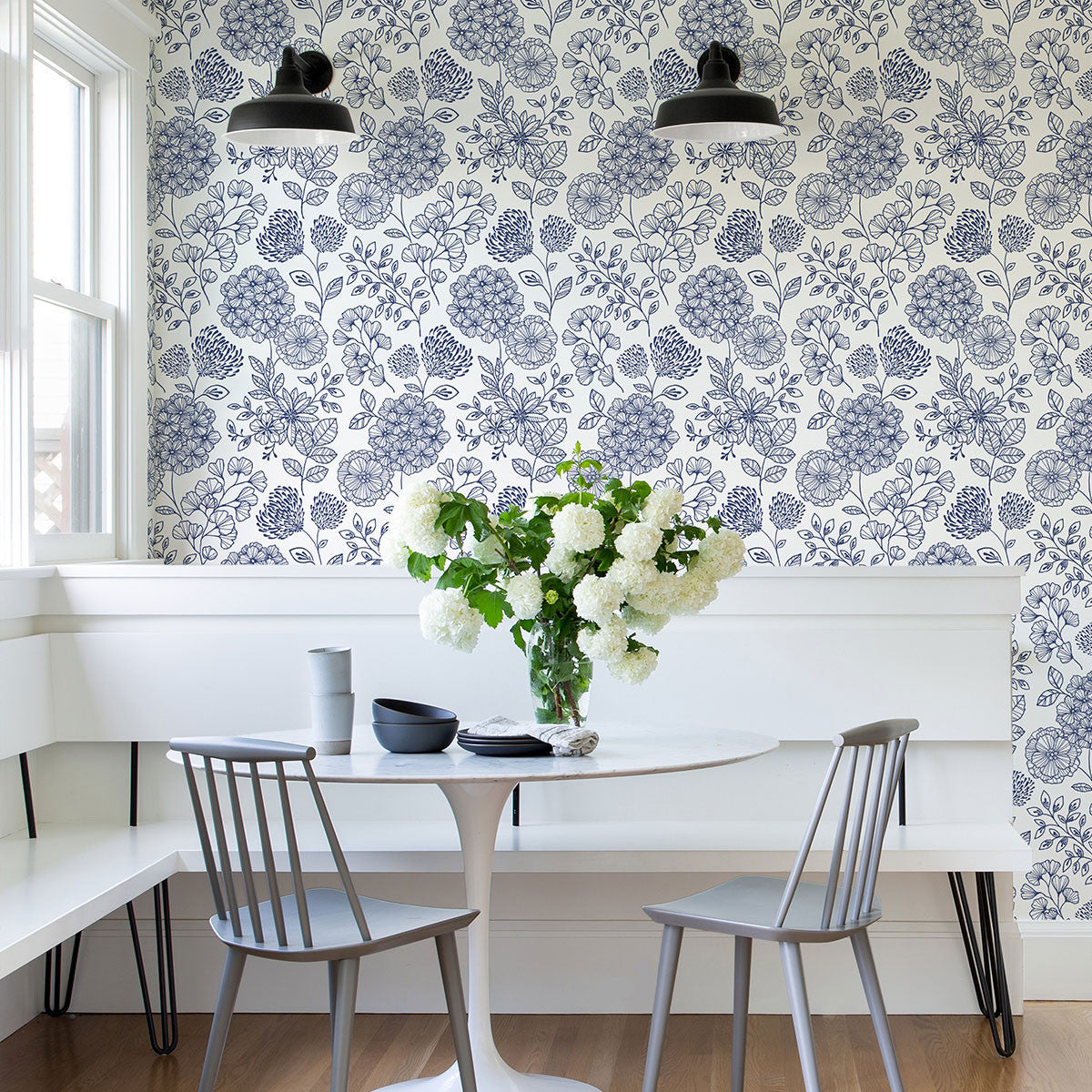 FD26205 Ada Scott Living II by Drew & Jonathan Blue Wallpaper by A Street Prints