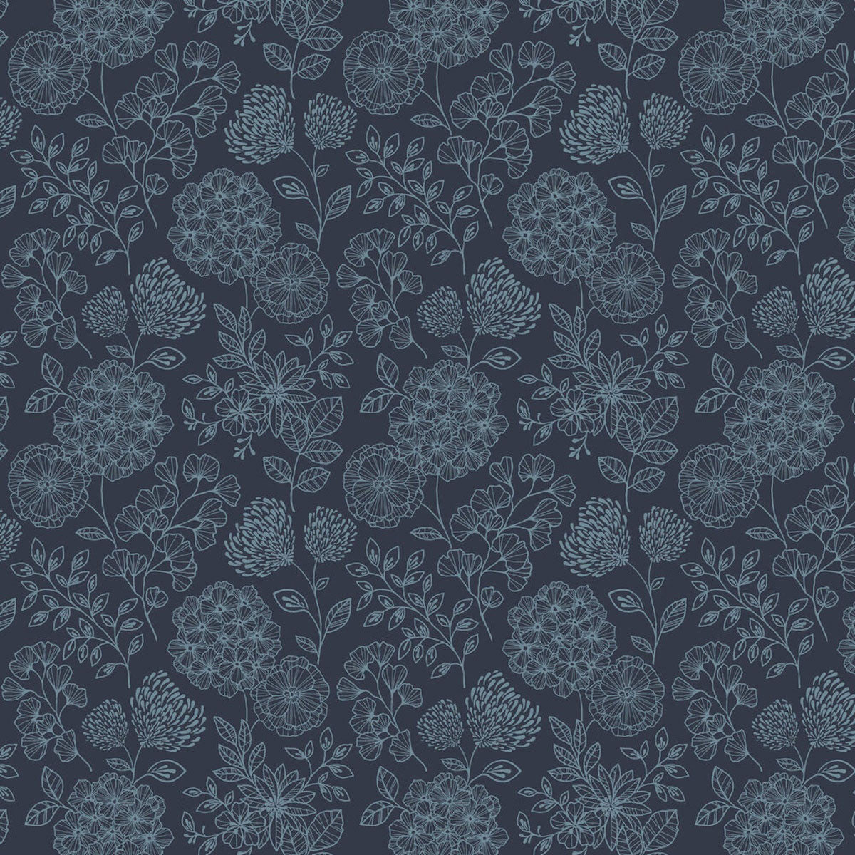 FD26207 Ada Scott Living II by Drew & Jonathan Indigo Wallpaper by A Street Prints