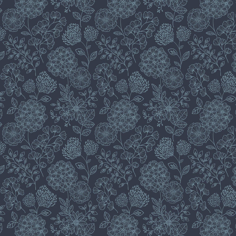 FD26207 Ada Scott Living II by Drew & Jonathan Indigo Wallpaper by A Street Prints