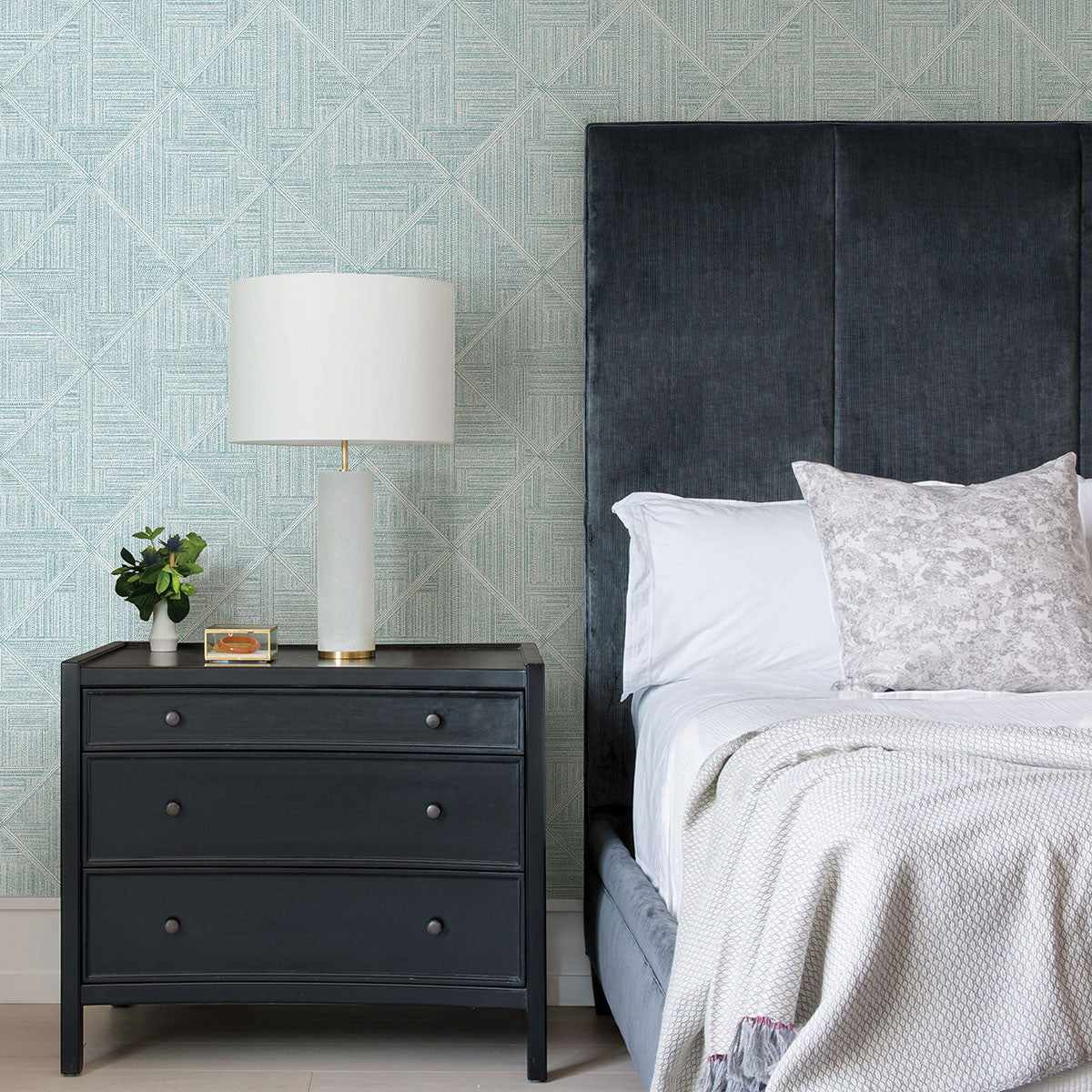 FD26210 Cade Scott Living II by Drew & Jonathan Teal Wallpaper by A Street Prints