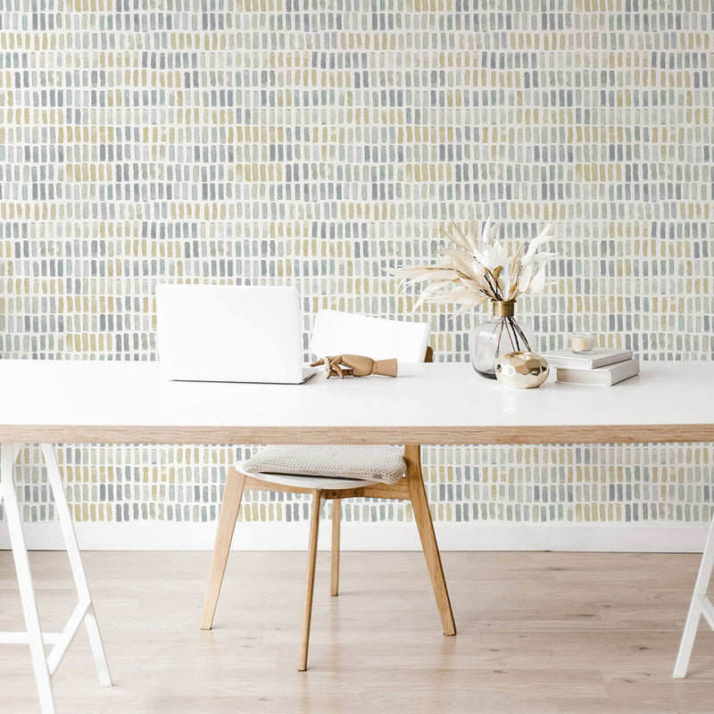 FD26221 Brynne Scott Living II by Drew & Jonathan Yellow Wallpaper by A Street Prints