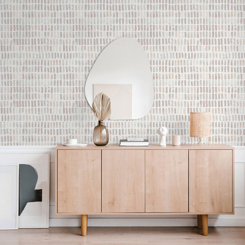 FD26222 Brynne Scott Living II by Drew & Jonathan Blush Wallpaper by A Street Prints