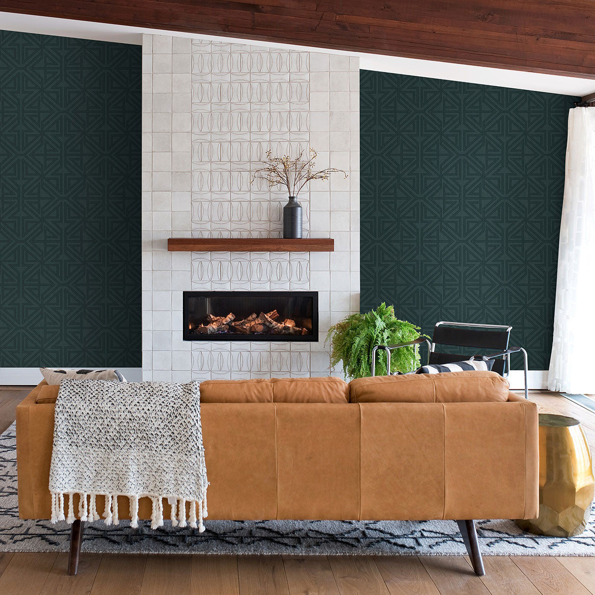 FD26228 Kachel Scott Living II by Drew & Jonathan Teal Wallpaper by A Street Prints