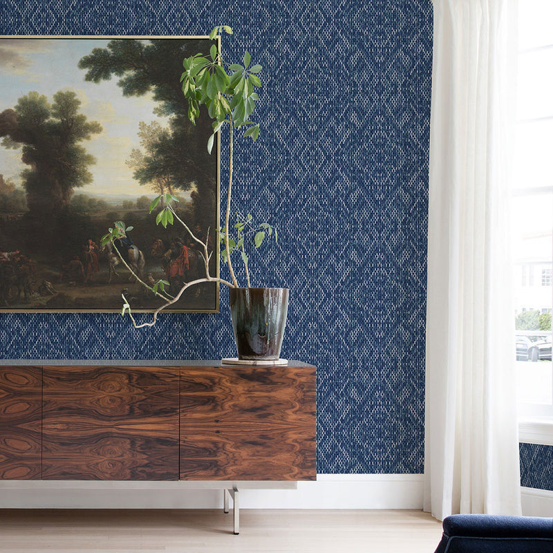 FD26242 Felix Scott Living II by Drew & Jonathan Indigo Wallpaper by A Street Prints