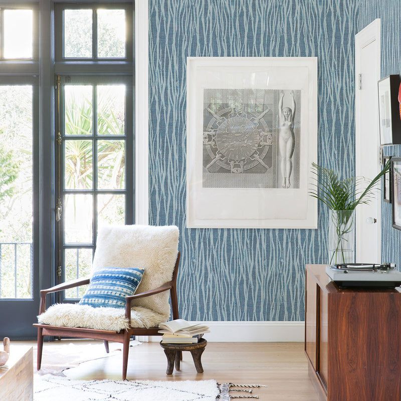 FD26248 Nazar Scott Living II by Drew & Jonathan Indigo Wallpaper by A Street Prints