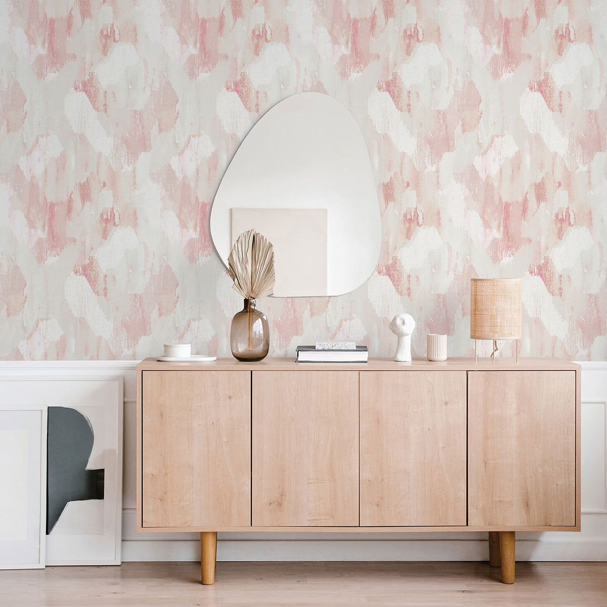 FD26259 Mahi Scott Living II by Drew & Jonathan Blush Wallpaper by A Street Prints